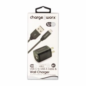 Cable Usb-C Cargador Pared CHARGE WORXS Unidad