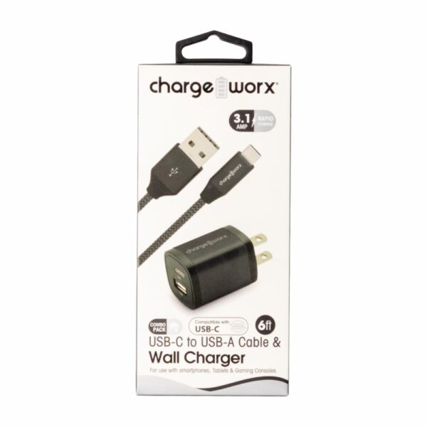 Cable Usb-C Cargador Pared CHARGE WORX Unidad