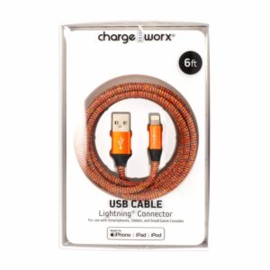 Cable Usb-c Naranja CHARGE WORX 6 Pies