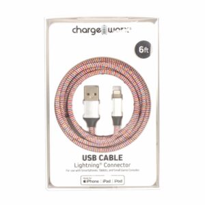 Cable Usb-c Rojo CHARGE WORXS 6 Pies