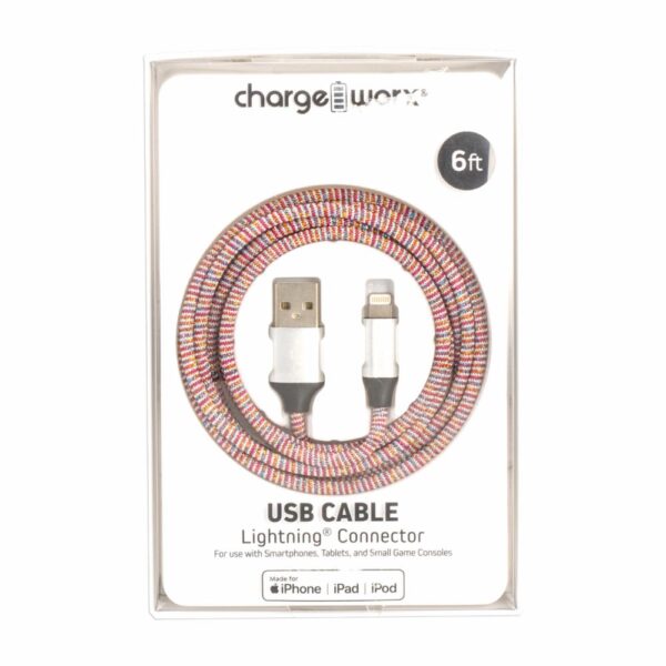 Cable Usb-c Rojo CHARGE WORXS 6 Pies
