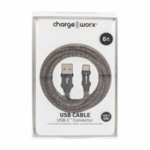 Cable Usb-c Multicolor CHARGE WORX 6 Pies