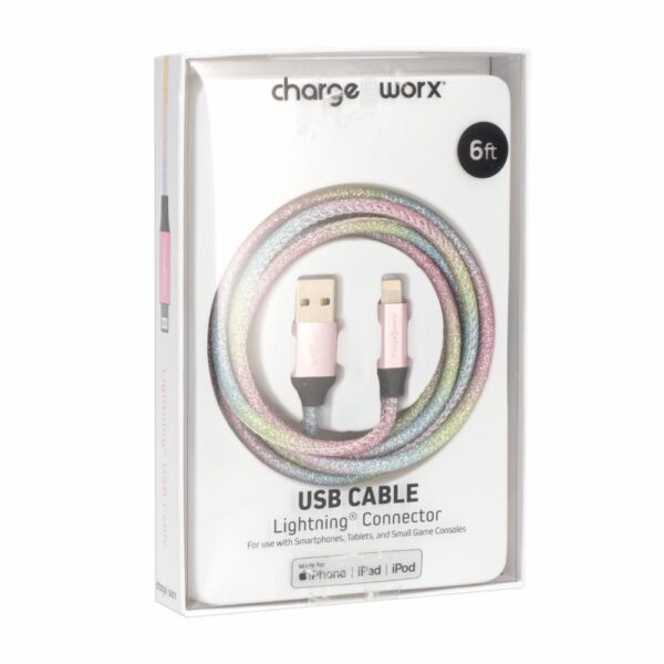 Cable Lightning Azul Claro CHARGE WORXS 6 Pies - Imagen 3