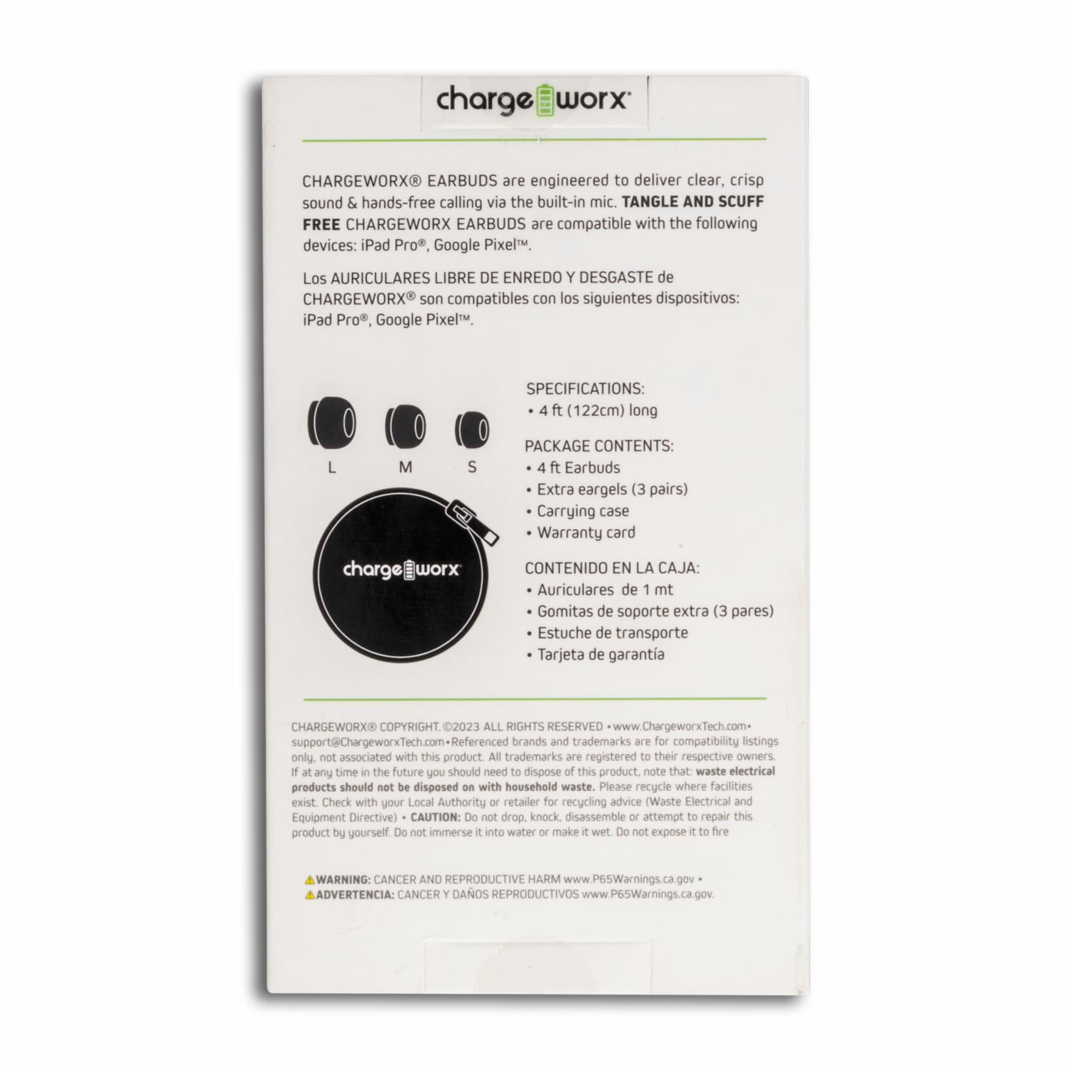 Audífonos USB-C CX9037BK CHARGE WORX Con Cable - Imagen 2