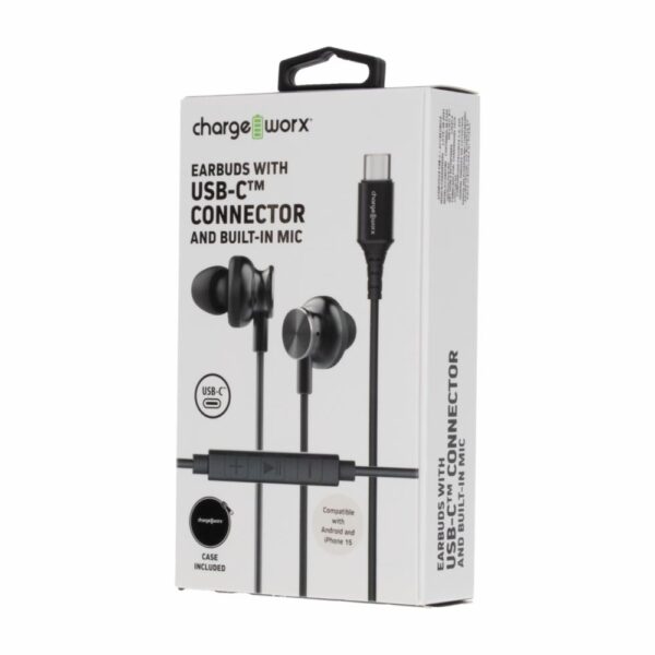 Audífonos USB-C CX9037BK CHARGE WORX Con Cable - Imagen 3