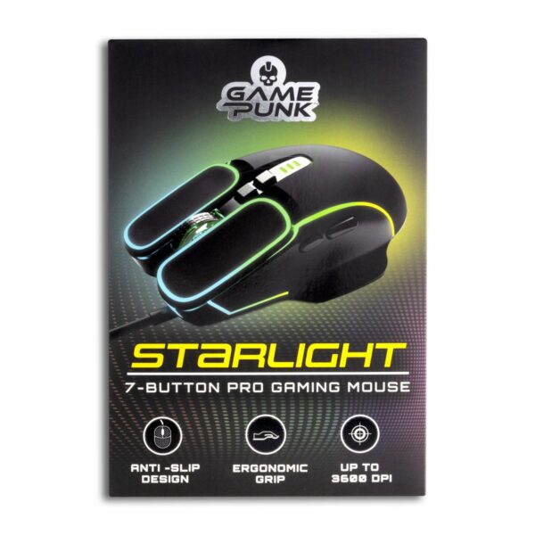 Mouse Escalon Arco Iris CHARGE WORXS Con Cable
