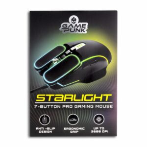 Mouse Escalon Arco Iris CHARGE WORXS Con Cable