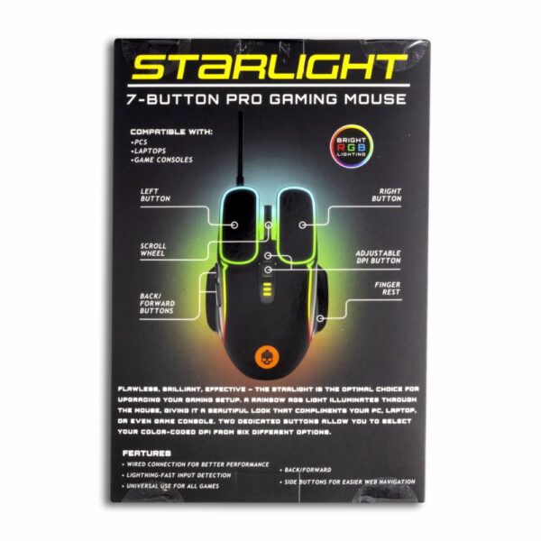 Mouse Escalon Arco Iris CHARGE WORXS Con Cable - Imagen 2