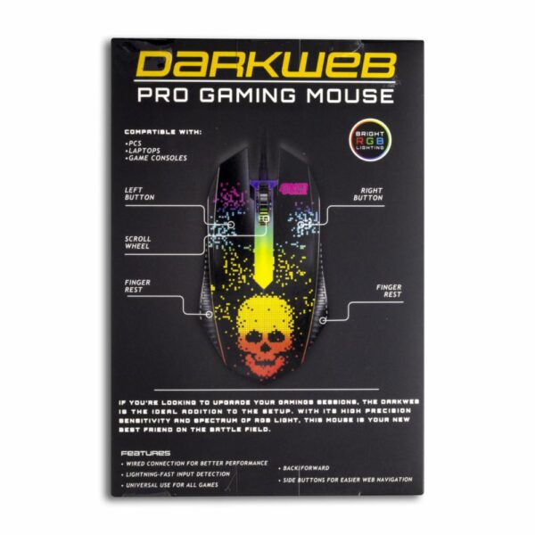 Mouse Led Juegos Laser CHARGE WORXS Con Cable - Imagen 2