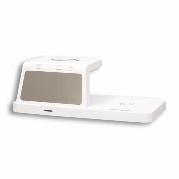 Reloj Despertador De Carga Inalámbrica CHA-CX5278WH CHARGE WORX 15 W