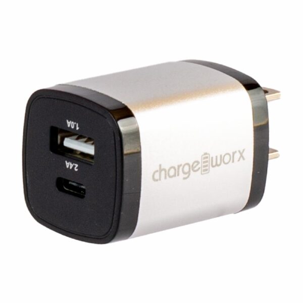 Cargador De Pared CHARGE WORXS USB-A Y USB-C - Imagen 3