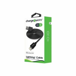 Cable Lightning Negro CHARGE WORX 3 Ft