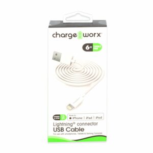 Cable Lightning Cargador Iphone CHARGE WORX 6 Pies