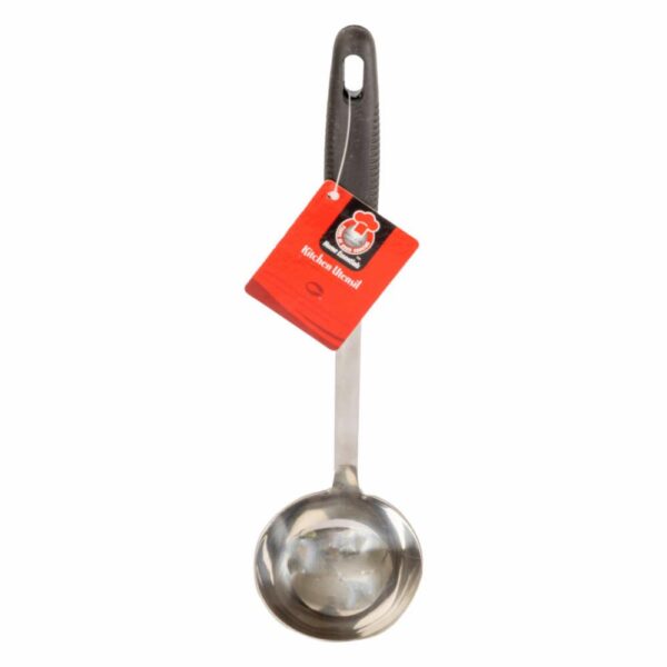 Cucharon Sopero Metal Mango Negro HOME ESSENTIALS Unidad
