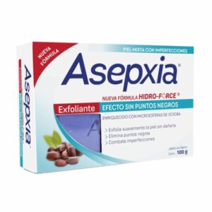 Jabón Facial Exfoliante Efecto Sin Puntos Negros ASEPXIA 100 G