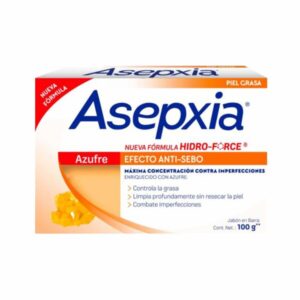 Jabón Facial Secante Con Azufre Efecto Anti Seborreico ASEPXIA 100 G