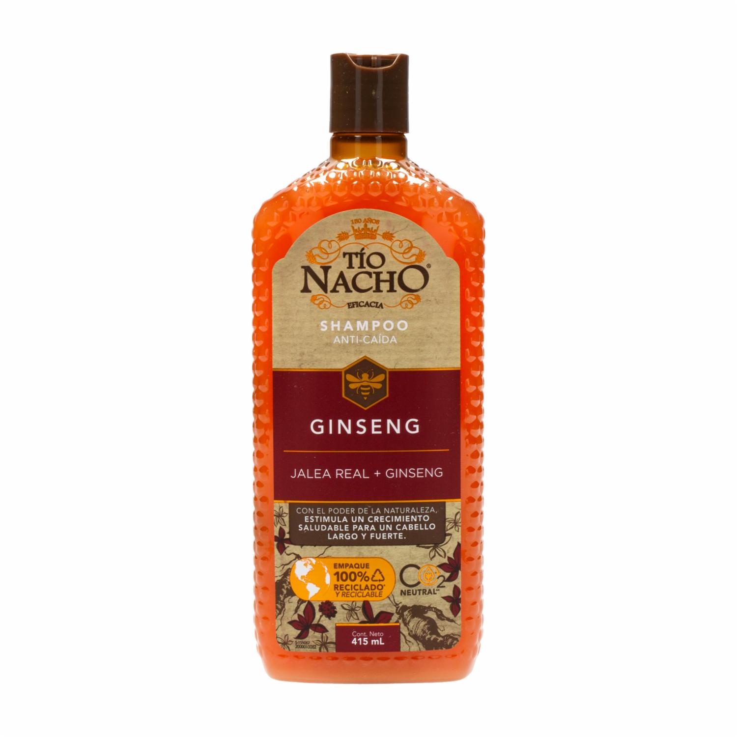 Shampoo De Cabello Con Jalea Real Y Ginseng TÍO NACHO 415 Ml - Imagen 2