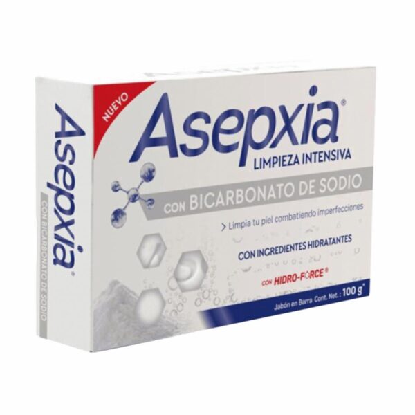 Jabón Facial Con Bicarbonato De Sodio ASEPXIA 100 G