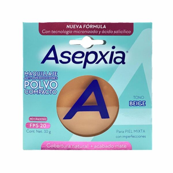 Polvo Compacto Anti-Imperfecciones Tono Beige Medio ASEPXIA 10 G