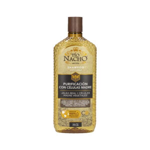 Shampoo Para Cabello Purificación Con Células Madre Y Jalea Real TÍO NACHO 415 Ml - Imagen 2