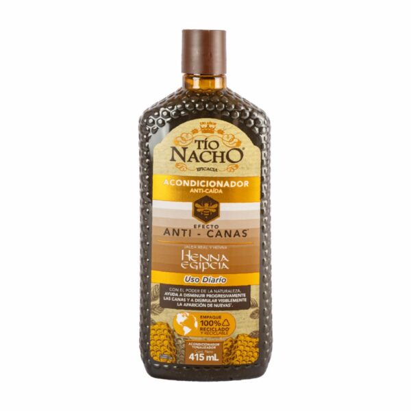 Acondicionador De Cabello Efecto Anti Canas Sustentable Henna Egipcia TÍO NACHO 415 Ml - Imagen 2