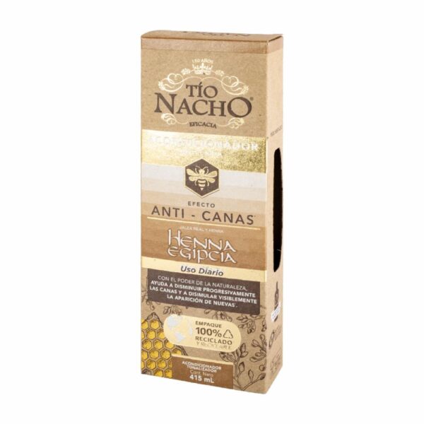 Acondicionador De Cabello Efecto Anti Canas Sustentable Henna Egipcia TÍO NACHO 415 Ml - Imagen 3
