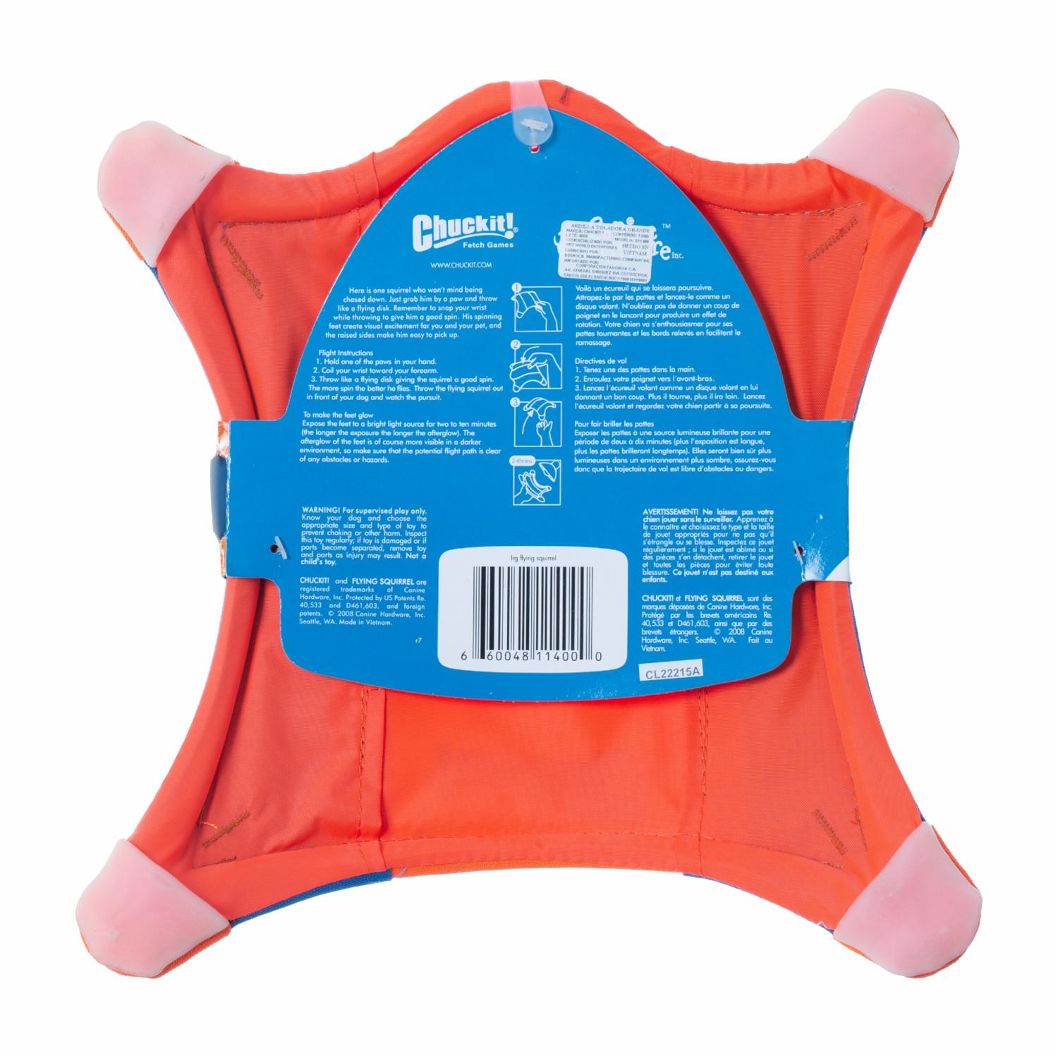 Ardilla Voladora Grande CHUCKIT! Talla Large - Imagen 2