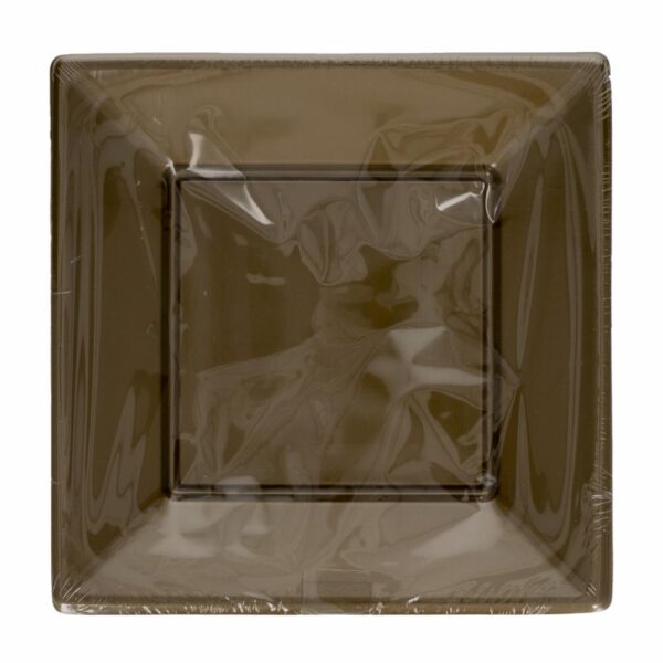 Platos 7" De Plástico Cuadrado X Dorado COLTOYS X 10 Uds