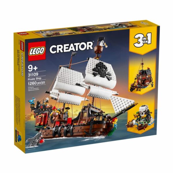 Bloques De Armar Barco Pirata 3 En 1 LEGO CREATOR 1260 Piezas