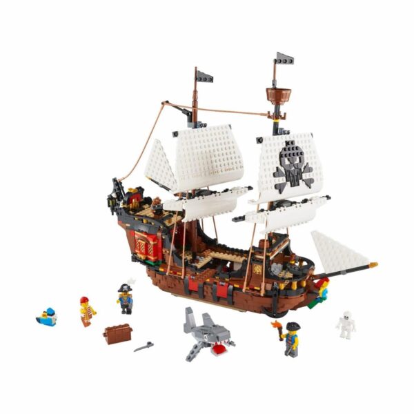Bloques De Armar Barco Pirata 3 En 1 LEGO CREATOR 1260 Piezas - Imagen 3