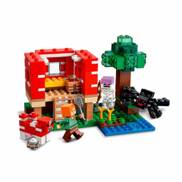 Bloques De Armar La Casa Champiñón LEGO MINECRAFT 272 Piezas - Imagen 2