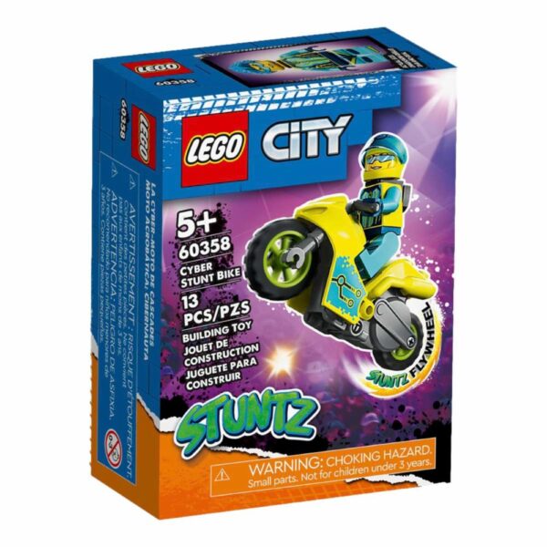 Bloques De Armar Moto Acrobática Cibernética LEGO CITY 13 Piezas