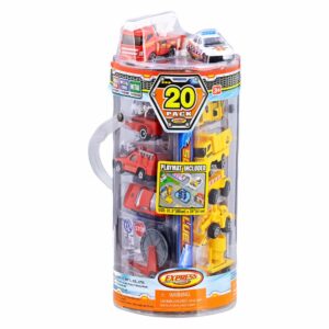 Set En Tubo Con Carritos SUNTOYS Incluye 20 Piezas