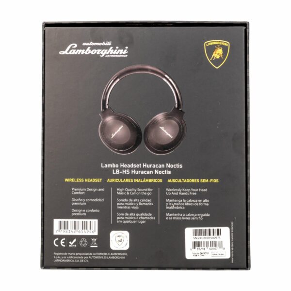 Audífonos Headset LB-HS Huracán Noctis LAMBORGHINI Bluetooth - Imagen 3
