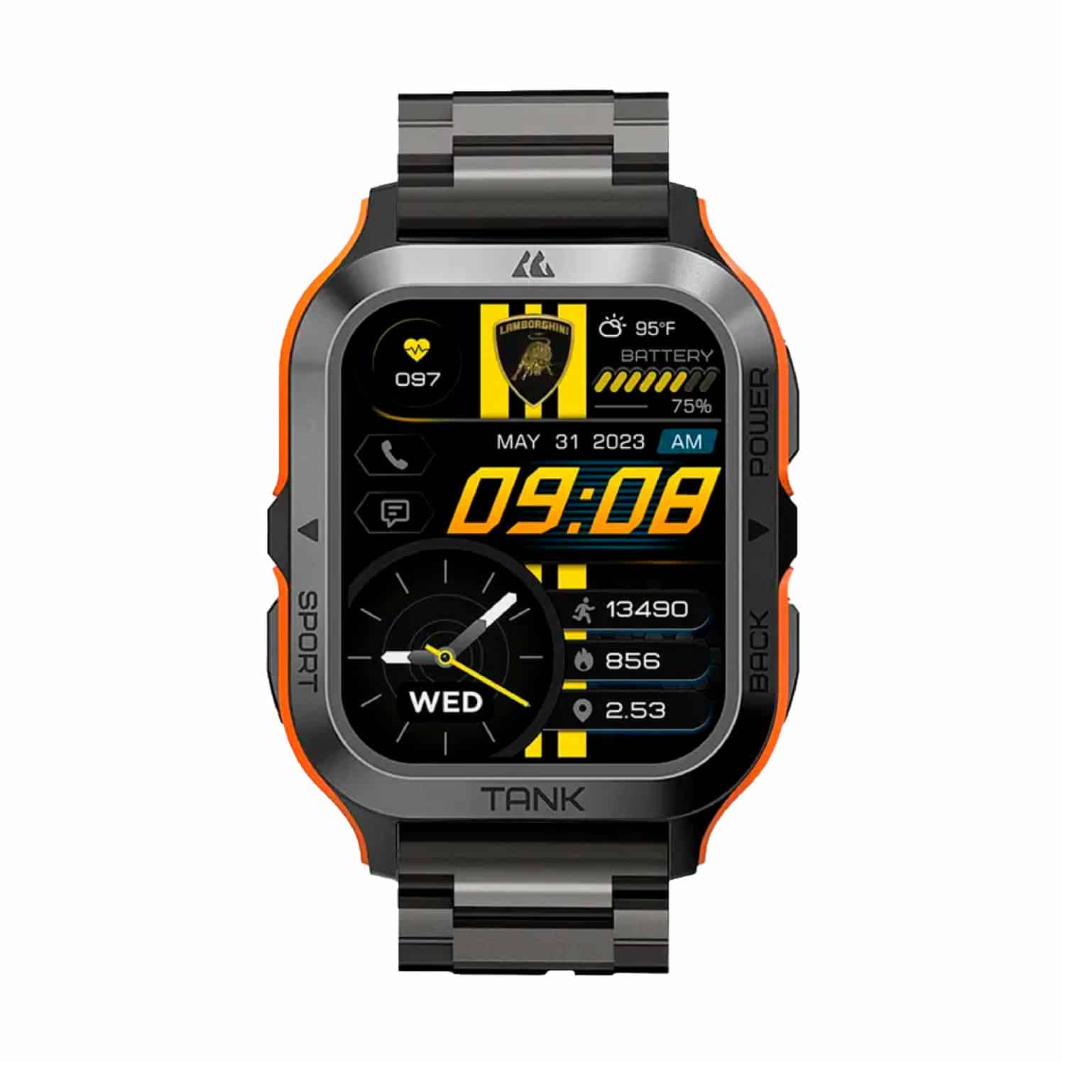 Smartwatch Aventador LB-SW Q4 Nero LAMBORGHINI Pantalla 1,85" - Imagen 2