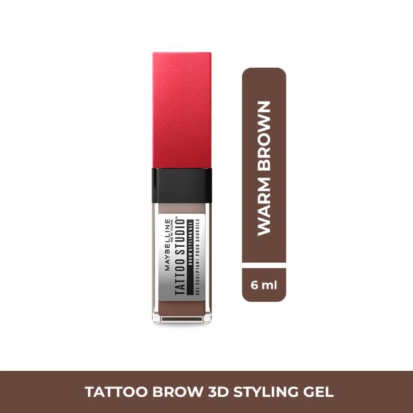 Máscara De Cejas Tatto Brown 3D Styling Tono Warm Brown MAYBELLINE L´ORÉAL 6 Ml