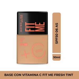 Base De Maquillaje Líquida Fit Me Fresh Tint Con Vitamina C Fps 50 Tono 06 As MAYBELLINE NEW YORK