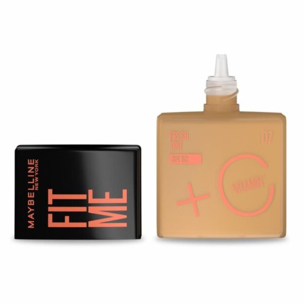 Base De Maquillaje Líquida Fit Me Fresh Tint Con Vitamina C Fps 50 Tono 07 As MAYBELLINE L´ORÉAL - Imagen 2