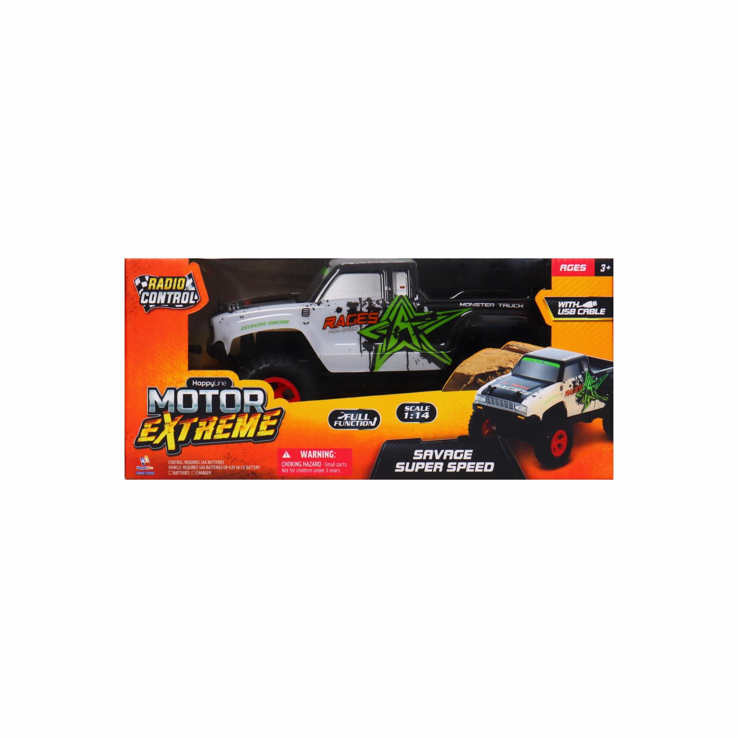 Vehículo R/c 1:14 Savage Super Speed MOTOR EXTREME Usa Pilas AA x 7 - Imagen 2