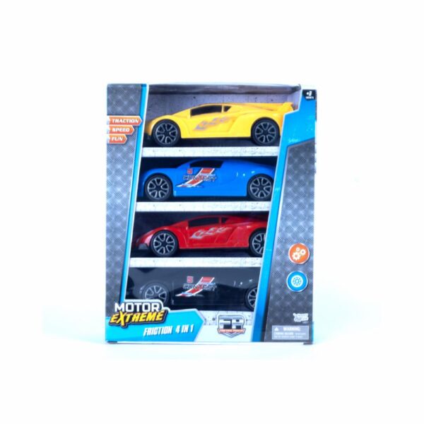 Carros A Fricción MOTOR EXTREME 4 En 1