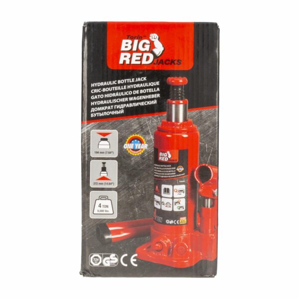 Gata Hidráulica Tipo Botella Para Vehículo BIG RED 4 Toneladas - Imagen 5