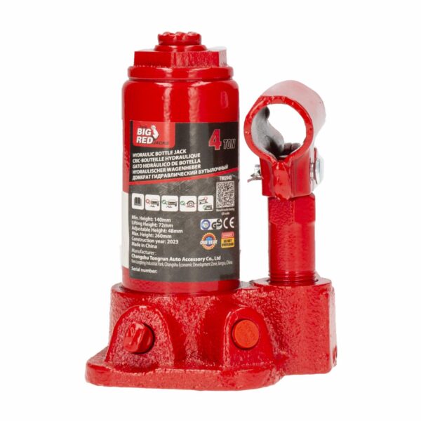 Gata Hidráulica Tipo Botella Para Vehículo BIG RED 4 Toneladas - Imagen 2