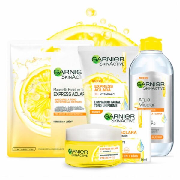 Mascarilla Facial En Tela Tono Uniforme De Vitamina C + Limón GARNIER L´ORÉAL 1 Pza 28 G - Imagen 6