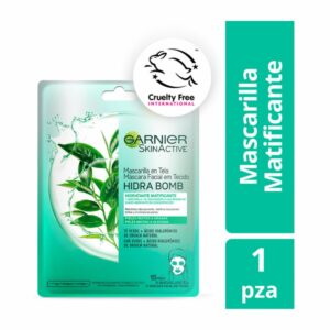 Mascarilla Facial En Tela Hidra Bomb Calmante Matificante GARNIER L´ORÉAL 1 Pza 28 G