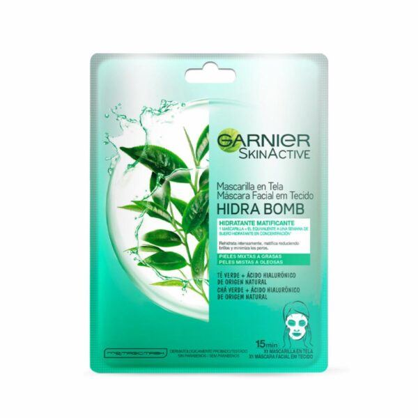 Mascarilla Facial En Tela Hidra Bomb Calmante Matificante GARNIER L´ORÉAL 1 Pza 28 G - Imagen 2