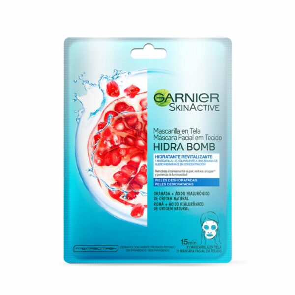 Mascarilla Facial En Tela Hidra Bomb Hidratante Revitalizante GARNIER L´ORÉAL 1 Pza 28 G - Imagen 2
