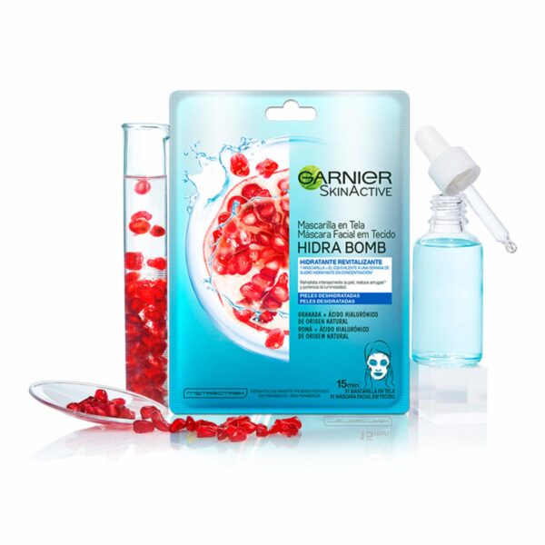 Mascarilla Facial En Tela Hidra Bomb Hidratante Revitalizante GARNIER SKIN ACTIVE 1 Pza 28 G - Imagen 4