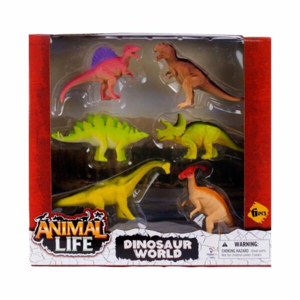 Set De Dinosaurios HAPPY LINE Incluye 6 piezas