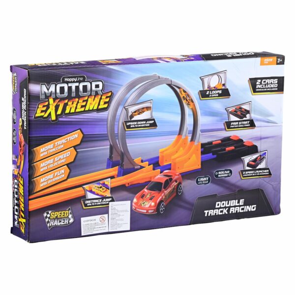 Pista Doble Motor Extreme HAPPY LINE Con Lanzador - Imagen 3