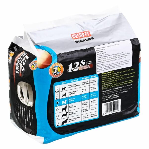 Pañal De Mascotas Básico HUSHPET X 12 Uds - Imagen 2